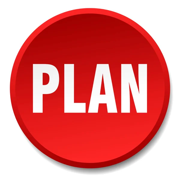 Plano vermelho redondo plano isolado botão —  Vetores de Stock
