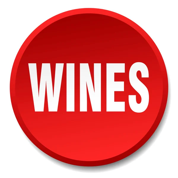 Vinho vermelho redondo plana botão isolado —  Vetores de Stock