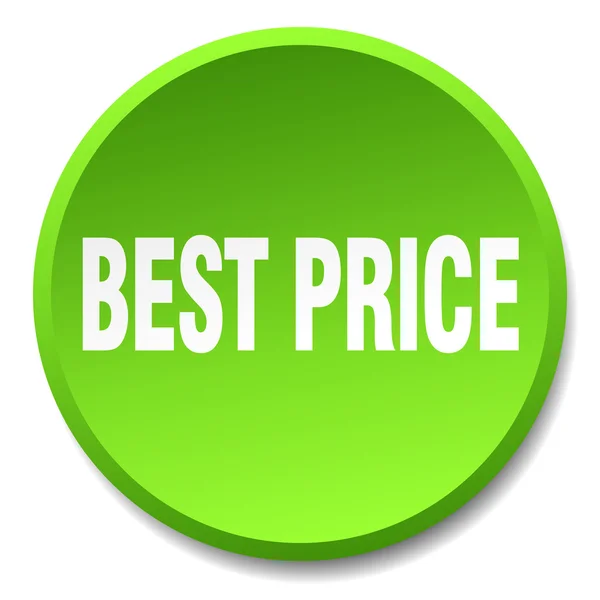 Melhor preço verde rodada plana botão isolado — Vetor de Stock