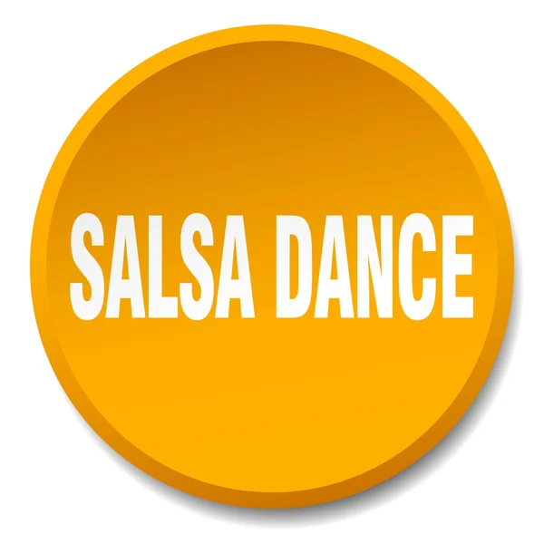 Salsa danse orange rond plat isolé bouton-poussoir — Image vectorielle