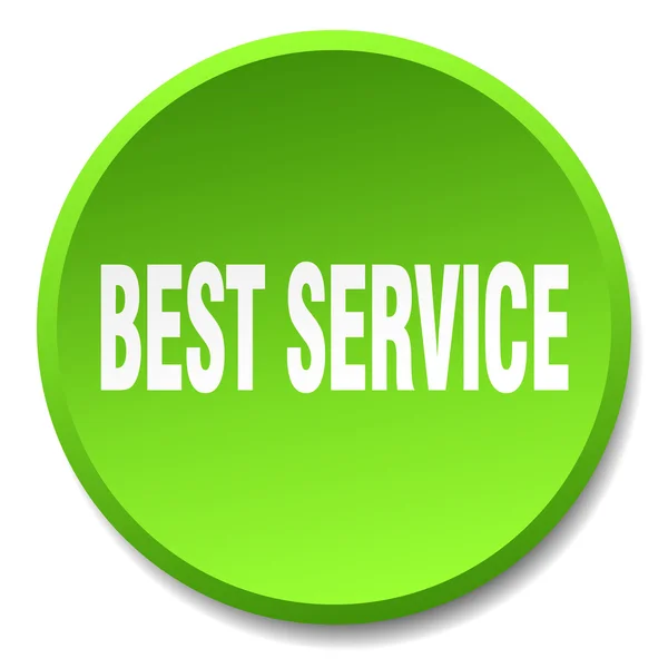 Melhor serviço verde rodada plana botão isolado — Vetor de Stock