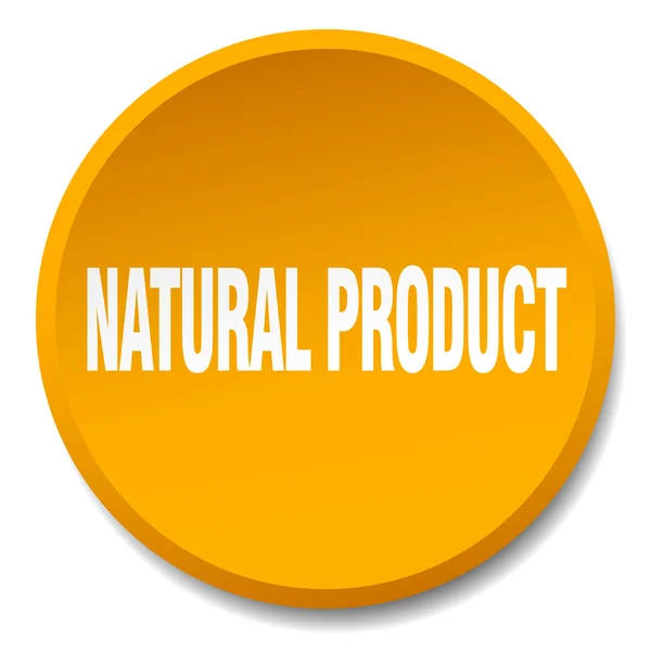 Natural product orange round flat isolated push button — Stock Vector