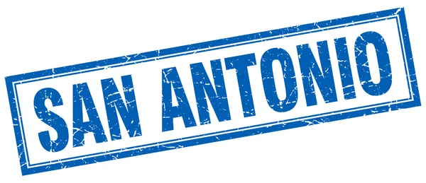 San Antonio modrý čtvereček grunge razítko na bílém pozadí — Stockový vektor