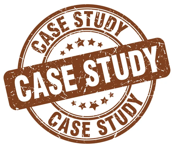 Case study brown grunge round vintage rubber stamp — Stock Vector