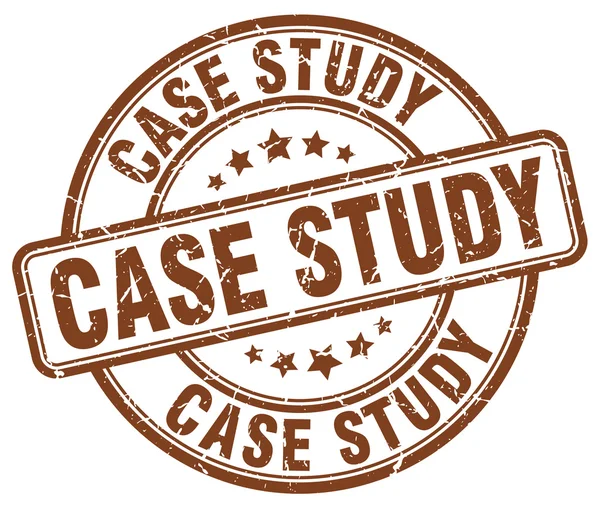 Case study brown grunge round vintage rubber stamp — Stock Vector