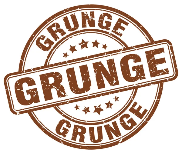 Grunge grunge marrom redondo carimbo de borracha vintage — Vetor de Stock