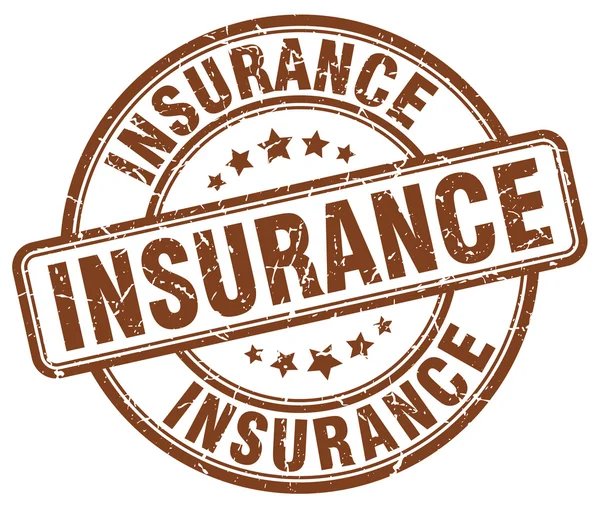 Insurance brun grunge runda vintage gummistämpel — Stock vektor