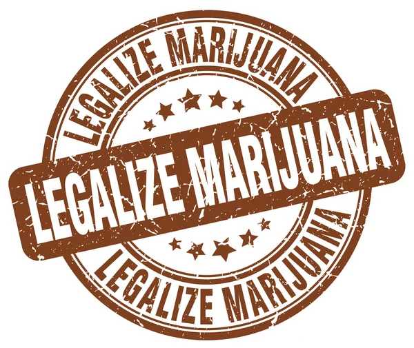 Legalisieren Marihuana braun grunge round vintage rubber stamp — Stockvektor