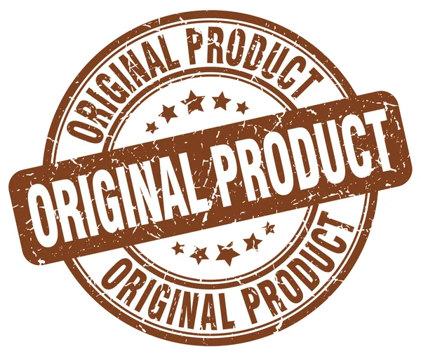 Eredeti termék barna grunge kerek vintage gumibélyegző — Stock Vector