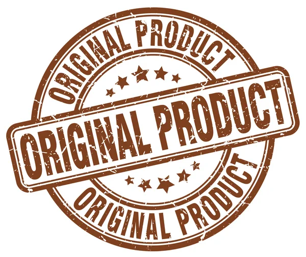 Oryginalny produkt brązowy nieczysty okrągły vintage pieczątka — Wektor stockowy