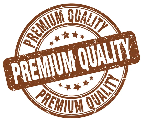 Premium kwaliteit bruin grunge ronde vintage Rubberstempel — Stockvector