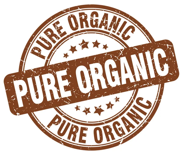 Czysty organicznych brązowy nieczysty okrągły vintage pieczątka — Wektor stockowy