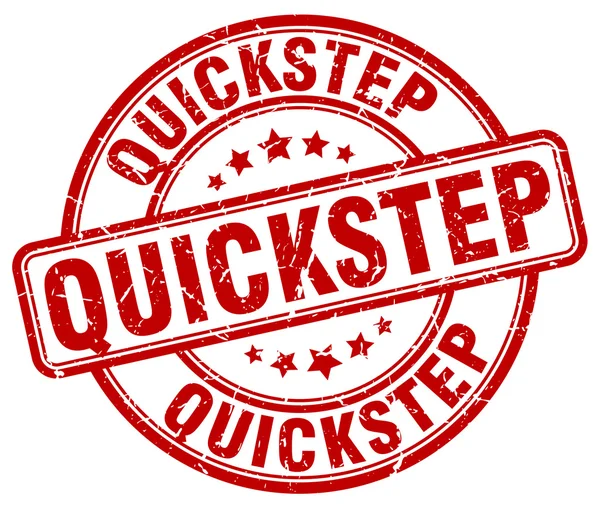 Piros Quickstep grunge kerek vintage gumibélyegző — Stock Vector