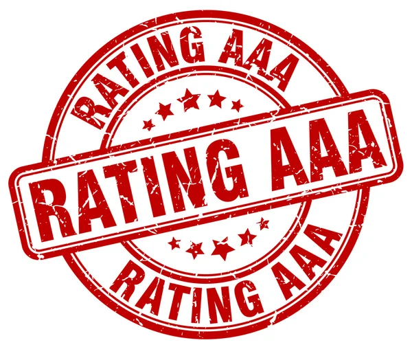 Rating aaa red grunge round vintage rubber stamp — Stock Vector