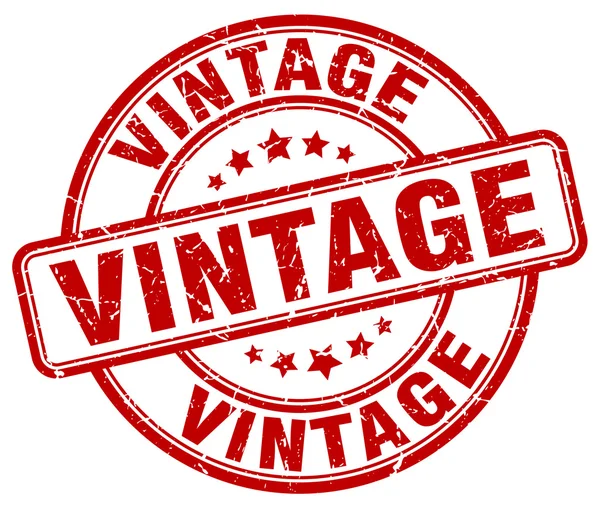 Vintage grunge czerwony okrągły vintage pieczątka — Wektor stockowy