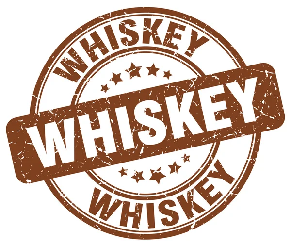 Whiskey braun grunge round vintage rubber stamp — Stockvektor