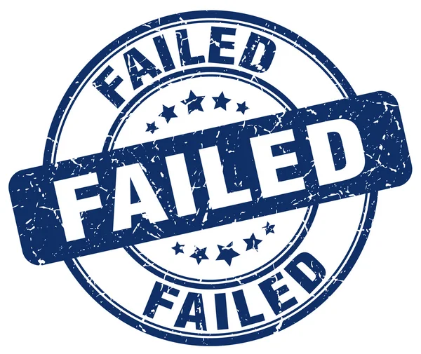 Failed blue grunge round vintage rubber stamp.failed stamp.failed round stamp.failed grunge stamp.failed.failed vintage stamp. — Stock Vector