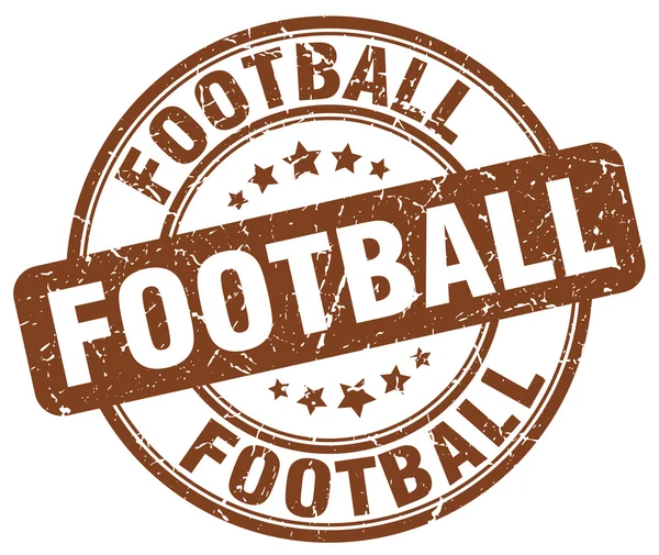 Ποδόσφαιρο καφέ γκραντζ γύρο vintage καουτσούκ σφραγίδα. ποδοσφαιρικής σφραγίδας, στρογγυλό γραμματόσημο ποδοσφαίρου, ποδόσφαιρο. ποδόσφαιρο vintage σφραγίδα. — Διανυσματικό Αρχείο