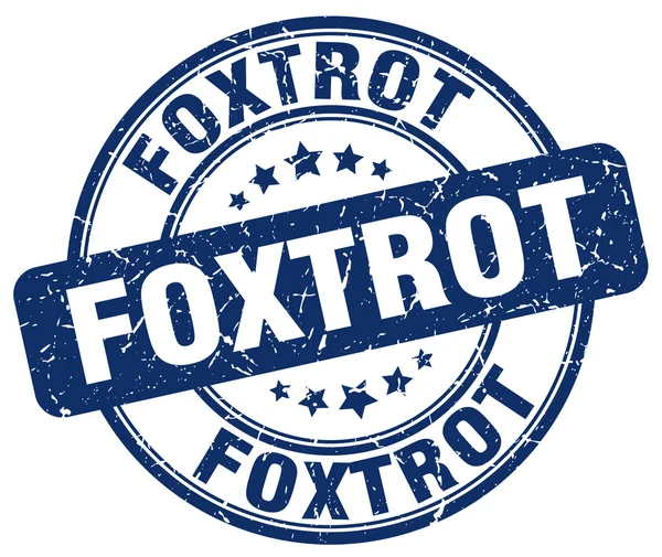 Foxtrot bleu grunge rond en caoutchouc vintage stamp.foxtrot stamp.foxtrot rond stamp.foxtrot grunge stamp.foxtrot.foxtrot timbre vintage . — Image vectorielle