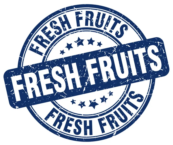 Fruits frais bleu grunge rond caoutchouc vintage stamp.fruits frais stamp.fruits frais rond stamp.fruits frais grunge stamp.fruits frais.fruits frais timbre vintage . — Image vectorielle