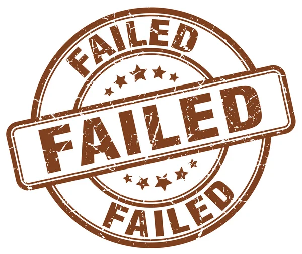 Failed brown grunge round vintage rubber stamp.failed stamp.failed round stamp.failed grunge stamp.failed.failed vintage stamp. — Stock Vector