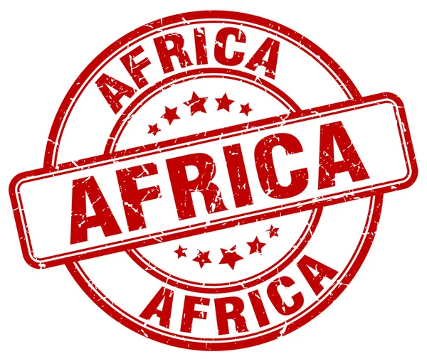 Afrika vörös grunge forduló Vintage gumibélyegző. Afrika bélyeg. Afrika kerek bélyeg. Afrika grunge pecsét. Afrika. Africa Vintage bélyegző. — Stock Vector