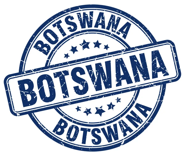 Botswana modrá grunge kulaté starožitné razítko. Značka Botswany. Botswana kulaté razítko. Botswana grungeová známka. Značka Botswany. Botswany. — Stockový vektor