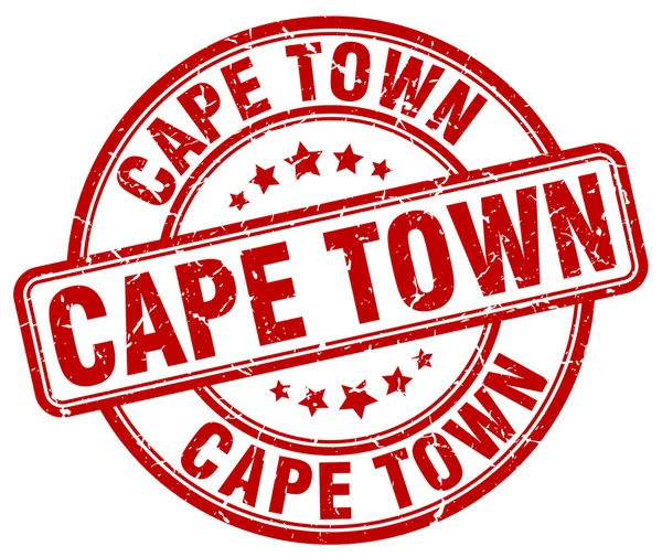 Кейптаун Red грандж круглі старовинні гумові штамп. Марка мису. У Кейптауні кругла печатка. Плащ-містечко грандж. Кейптаун. місто, Старовинні марка. — стоковий вектор