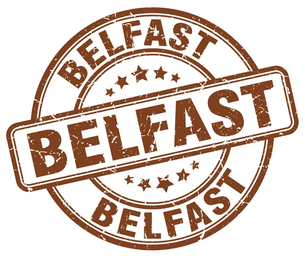 Belfast brown grunge round vintage rubber stamp.Belfast stamp.Belfast round stamp.Belfast grunge stamp.Belfast.Belfast vintage stamp. — Stock Vector