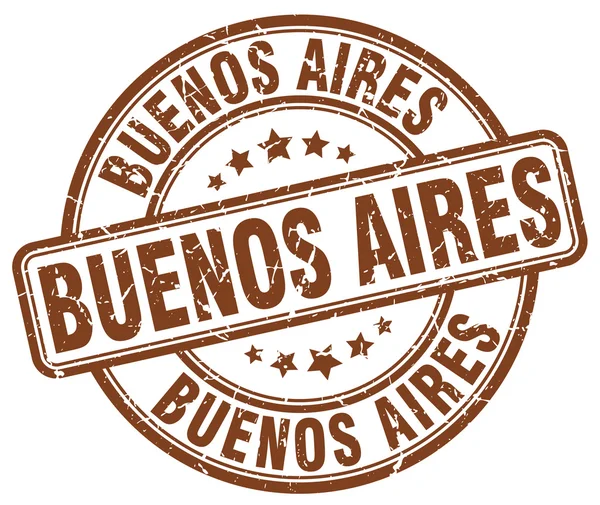 Buenos Aires marrón grunge ronda vintage sello de goma. Sello de Buenos Aires. Buenos Aires alrededor de sello. Sello de grunge de Buenos Aires. Buenos Aires.Buenos Aires vintage sello. — Archivo Imágenes Vectoriales