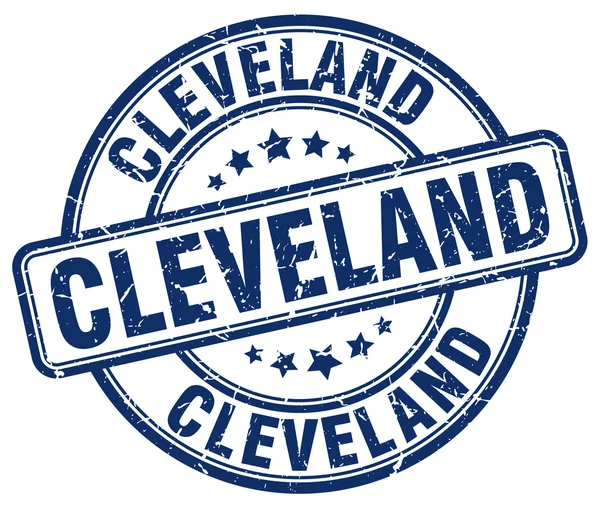 Cleveland modrá grunge kolo vintage gumové známky.Cleveland známka.Cleveland kolo známka.Cleveland grunge známka.Cleveland.Cleveland vintage razítko. — Stockový vektor