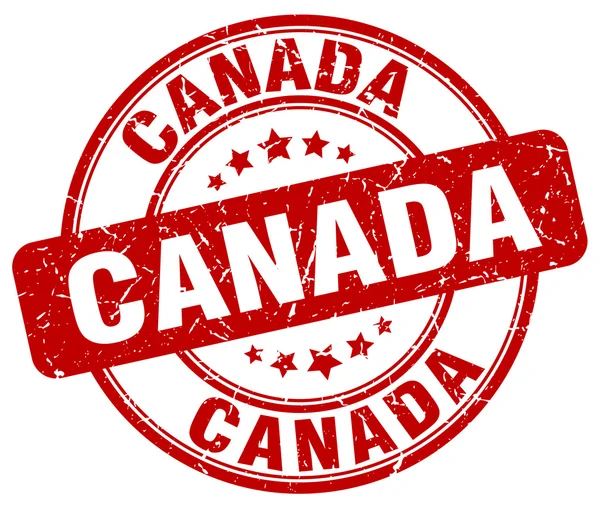 Kanada red grunge round vintage rubber stamp.canada stamp.canada round stamp.canada grunge stamp.canada.canada vintage stamp. — Stockvektor