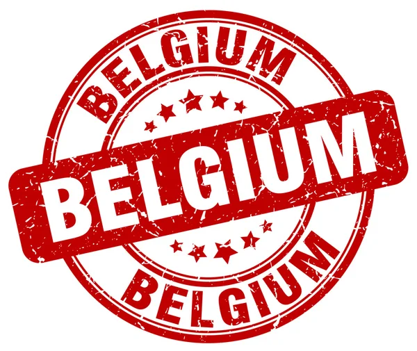 Belgium red grunge round vintage rubber stamp.Belgium stamp.Belgium round stamp.Belgium grunge stamp.Belgium.Belgium vintage stamp. — Stock Vector