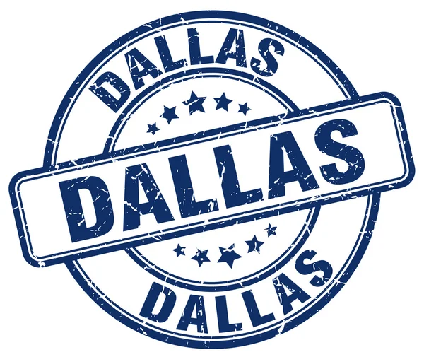 Dallas grunge azul redondo vintage goma stamp.Dallas stamp.Dallas ronda stamp.Dallas grunge stamp.Dallas.Dallas sello vintage . — Archivo Imágenes Vectoriales