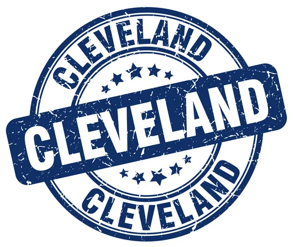 Cleveland modrá grunge kolo vintage gumové známky.Cleveland známka.Cleveland kolo známka.Cleveland grunge známka.Cleveland.Cleveland vintage razítko. — Stockový vektor