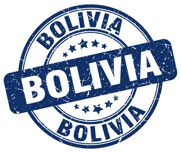 Sello redondo de goma vintage grunge azul de Bolivia.Sello redondo de Bolivia.Sello redondo grunge de Bolivia.Sello redondo grunge de Bolivia.Bolivia . — Archivo Imágenes Vectoriales