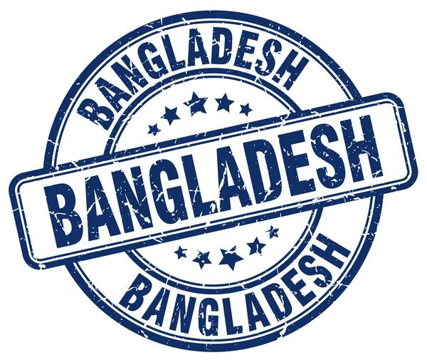 Bangladéš modrý grunge kulaté starožitné razítko. Bangladéšské razítko. V Bangladéši kulaté razítko. Grungeové razítko Bangladéše. Ročník Bangladéše. Bangladéš. — Stockový vektor