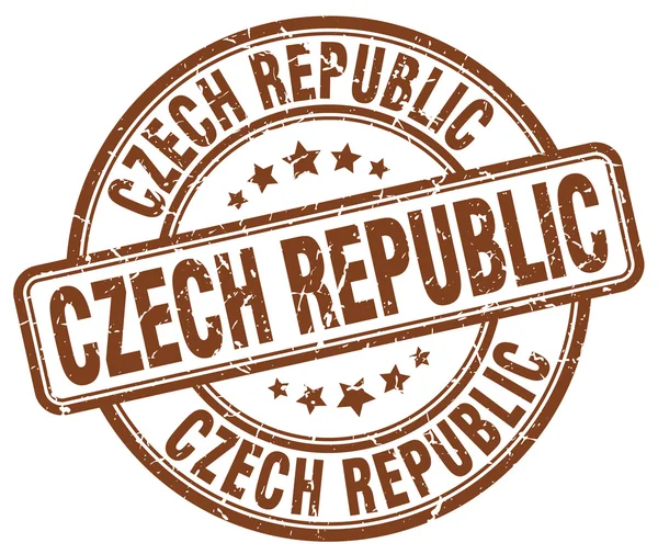 Czech Republic brown grunge round vintage rubber stamp.Czech Republic stamp.Czech Republic round stamp.Czech Republic grunge stamp.Czech Republic.Czech Republic vintage stamp. — Stock Vector