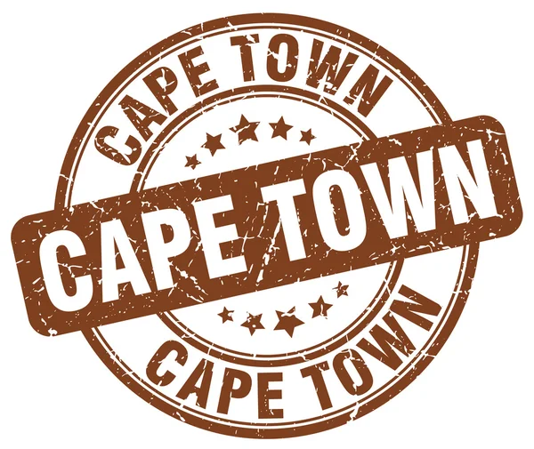 Cape Town Brown grunge runda Vintage gummistämpel. Cape Town stämpel. Cape Town rund stämpel. Cape Town grunge stämpel. Kapstaden. Cape Town Vintage stämpel. — Stock vektor