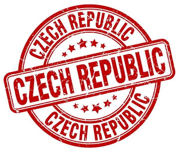 Czech Republic red grunge round vintage rubber stamp.Czech Republic stamp.Czech Republic round stamp.Czech Republic grunge stamp.Czech Republic.Czech Republic vintage stamp. — Stock Vector
