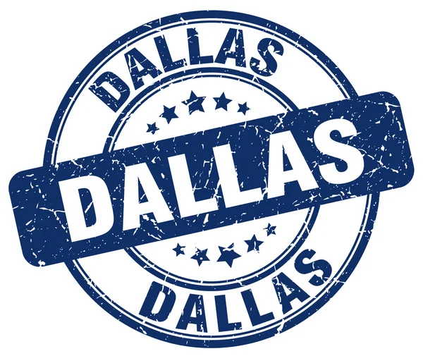 Dallas grunge azul redondo vintage goma stamp.Dallas stamp.Dallas ronda stamp.Dallas grunge stamp.Dallas.Dallas sello vintage . — Archivo Imágenes Vectoriales