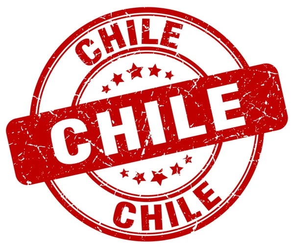 Chile vörös grunge kerek Vintage gumibélyegző. Chile bélyegzője. Chile kerek bélyeg. Chile grunge pecsét. Chile. Chile Vintage bélyegző. — Stock Vector