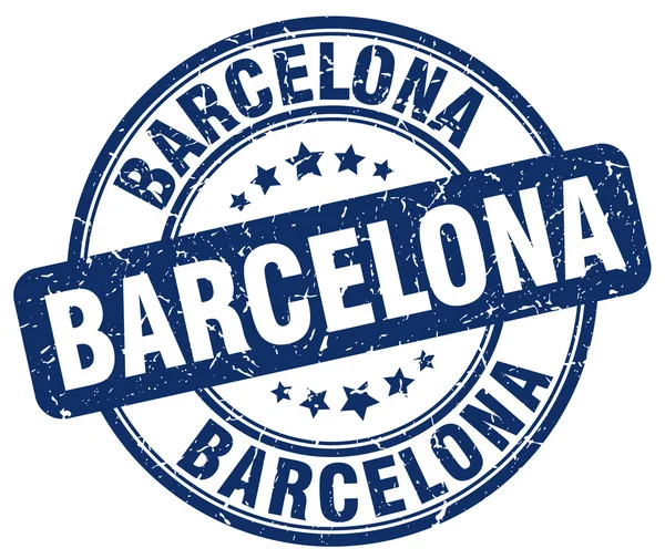 Βαρκελώνη μπλε γκραντζ γύρο vintage καουτσούκ σφραγίδα. Σφραγίδα της Βαρκελώνης. Το στρογγυλό γραμματόσημο της Βαρκελώνης. Το γραμματόσημο της Βαρκελώνης. Βαρκελώνη. Βαρκελώνη vintage σφραγίδα. — Διανυσματικό Αρχείο