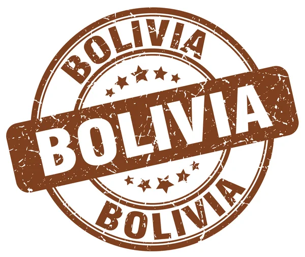 Bolivia grunge marrón redondo sello de goma vintage. Bolivia stamp.Bolivia ronda stamp.Bolivia grunge stamp.Bolivia.Bolivia vintage stamp . — Archivo Imágenes Vectoriales