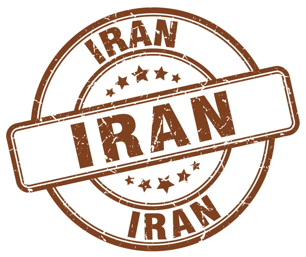 Iran bruin grunge ronde vintage rubber stempel. Iran-stempel. Iran ronde stempel. Iran grunge stempel. Iran.Iran vintage stempel. — Stockvector