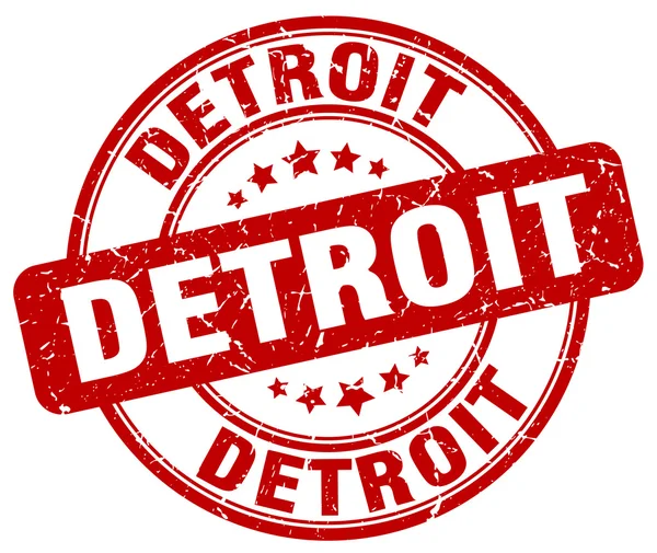 Detroit grunge rojo redondo vintage goma stamp.Detroit stamp.Detroit ronda stamp.Detroit grunge stamp.Detroit.Detroit sello vintage . — Vector de stock