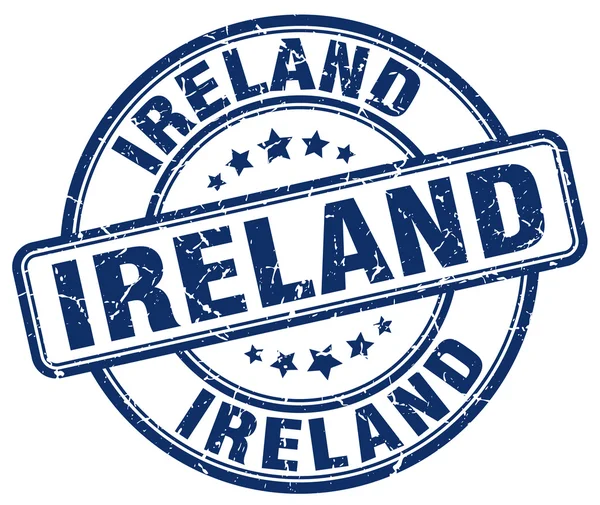 Timbre Irlande grunge bleu rond timbre caoutchouc vintage timbre.Timbre Irlande ronde timbre.Timbre Irlande grunge timbre.Timbre Irlande vintage . — Image vectorielle