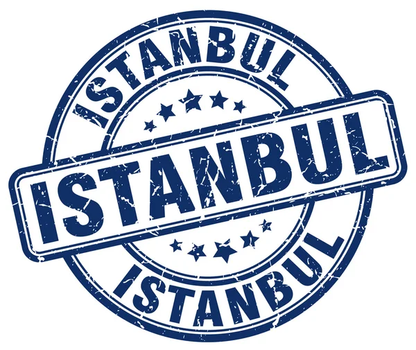 Istanbul niebieski grunge okrągły rocznika gumy pieczęć. Pieczęć Stambulska. Pieczęć okrągła Stambuł. Pieczęć grunge Stambułu. Istanbul. Istanbul Vintage pieczęć. — Wektor stockowy