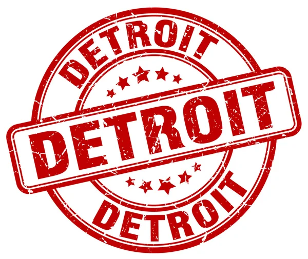 Detroit grunge rojo redondo vintage goma stamp.Detroit stamp.Detroit ronda stamp.Detroit grunge stamp.Detroit.Detroit sello vintage . — Vector de stock