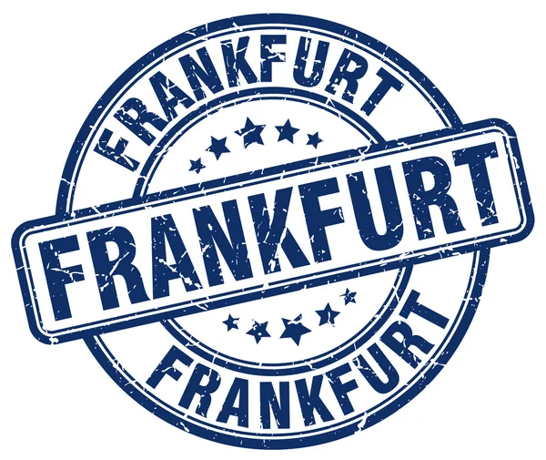 Frankfurt blau Grunge runde Vintage Stempel. Frankfurter Briefmarke. Frankfurter Runde Stempel. Frankfurter Grunge-Stempel. Frankfurt.Frankfurt Vintage-Stempel. — Stockvektor